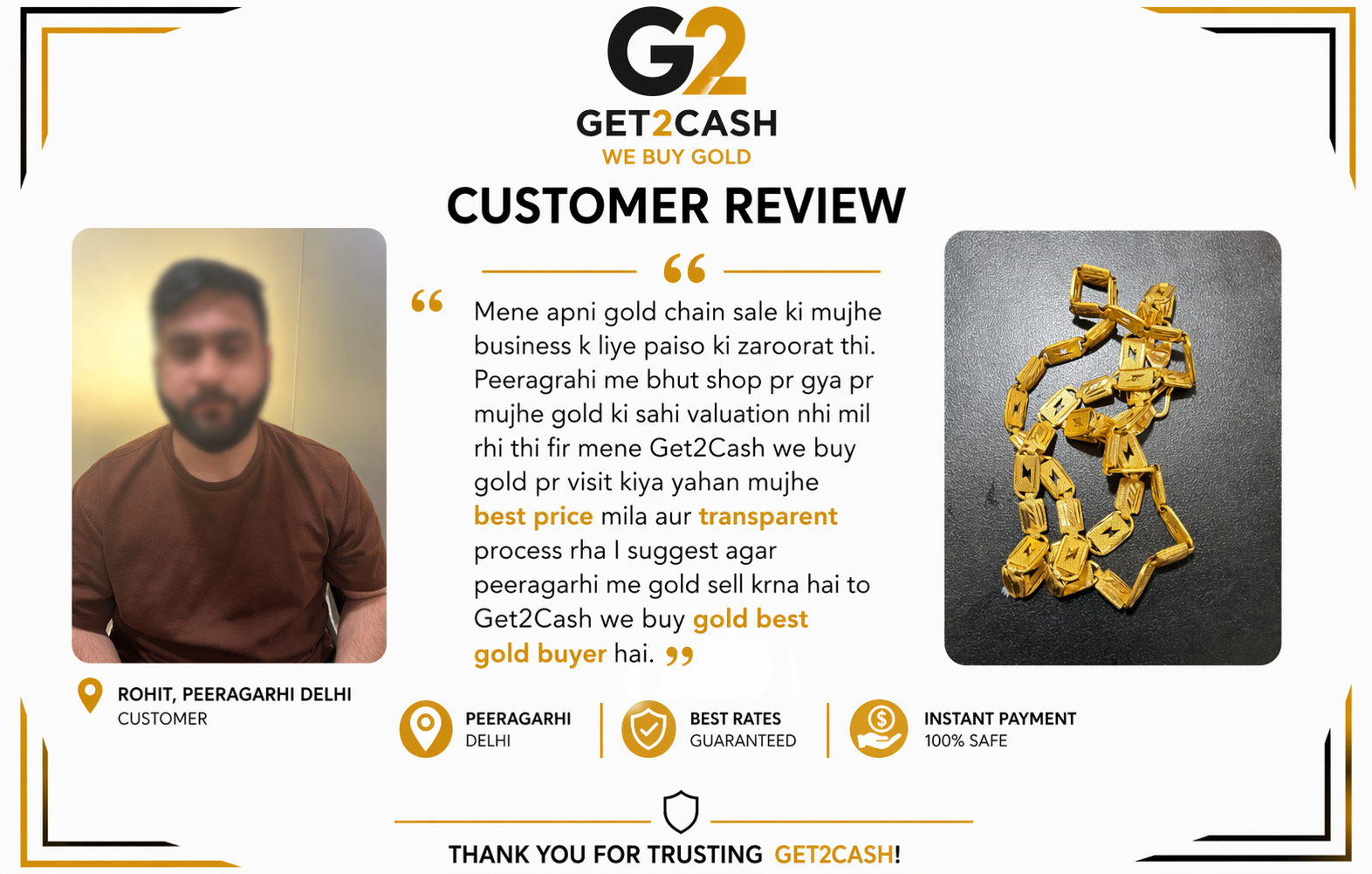 Sell Gold in Paschim Vihar